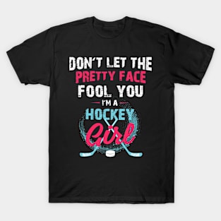 Funny Girl Ice Hockey , I'm A Hockey Girl T-Shirt